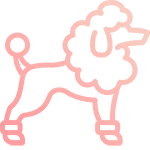 Spays and neuters icon with a cat standing next to a dog