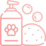 Spays and neuters icon with a cat standing next to a dog